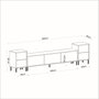 Hanah Home Mueble de TV 180 cm Blanco y Dorado con Armarios y Estantes
